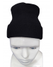 Pure Wool Ribbed Cap black
